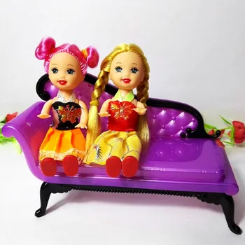 Mini Panenky Nábytek pro panenky Cute Princess Dream house Křeslo Rozkládací Nábytek pro barbie Baby Hračky, holky, Dárek Hot Prodej