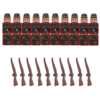 Stavební Bloky Vojenské WW2 německé zbraně Zbraně Armáda Vojáků Příslušenství 98k Sovětské Mini Cihly Hračky Pro Děti Vánoční Dárek