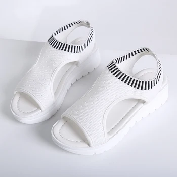 Nové Módní Dámské boty byty 2020 Prodyšný Komfort Nakupování Dámy, Vycházkové Boty Letní Platforma Sandály Boty ženy