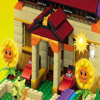 378pcs Rostliny vs Zombies Modely Slunečnice Bludiště Vzdělávací Montované Stavební Bloky Akční Obrázek Nejlepší Dárek Hračky Pro Děti