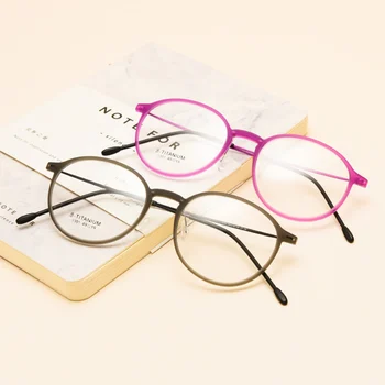 Langford Vintage kulaté brýle rám beta titan optické brýle rámy pro ženy super light 5g flexibilní brýle retro