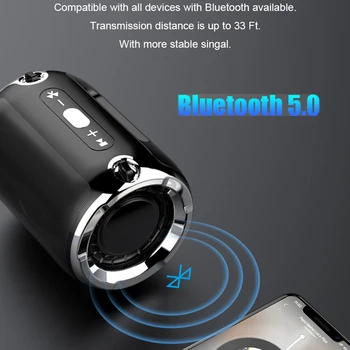 Vysoký Výkon Vodotěsné Bluetooth Reproduktor Přenosný Sloupci Super Bass Stereo Pro Comuter PC Reproduktory s FM Rádio, BT, AUX TF USB