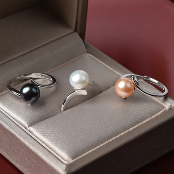 Nový Design 3 Barvy Přírodní Sladkovodní Perlový Prsten pro Ženy je Dar, Móda Klenotník Nastavitelné Kroužky Velkoobchod FEIGE