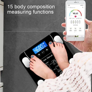 Smart body Fat Scale Patře Vědecké Inteligentní Elektronické LED Digitální Váha Měření Rovnováhy Bluetooth APLIKACE Android Nebo IOS