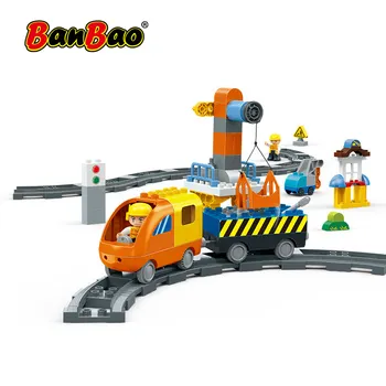 BanBao 9726 technic série Velkých částic city vlak inženýrství Marble run Elektrické Stavební bloky Pro Děti, Hračky, Dárky
