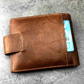 Pánská Peněženka z Pravé Kůže luxusní peněženka 2020 Nový Krátký Peněženka Vlčí Hlavy Vzor kluci peněženka portfel meski Muži vlk peněženku