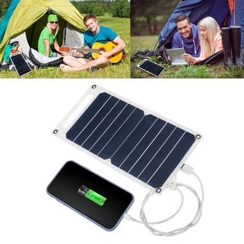 LEORY Hot Prodej 10W Vodotěsné Sluneční Energie Solární Buňky Nabíječka 6V USB Výstupní Zařízení, Přenosné Solární Panely pro chytré telefony