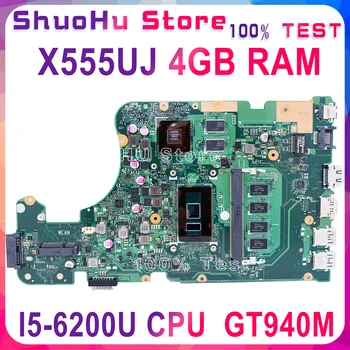 KEFU X555UJ Pro ASUS X555U X555UJ X555UB X555UF Notebooku základní Desku, I5-6200U 4G Paměti GT940M Testováno pracovat originální základní Deska