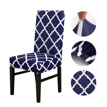 Židle Kryt Geometrické vzory Velký Elastický Potah Moderní Kuchyně Sedadlo Případě Stretch Židle Kryt Pro Banket housse židle 1ks
