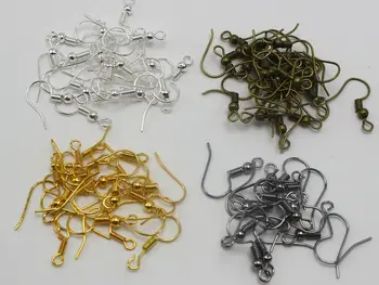 1000 Náušnice Ryb Hák Cívky Earwire Ucha Drát Šperky Finidng DIY Velkoobchodů Bulk