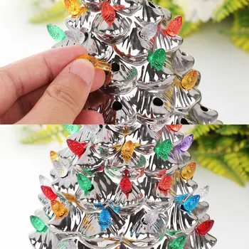 100ks Plastové Keramické Vánoční Strom Výzdoba Muti-barevné Plastové Lebky Hlavy Světla Haloween Bar Party Laskavosti