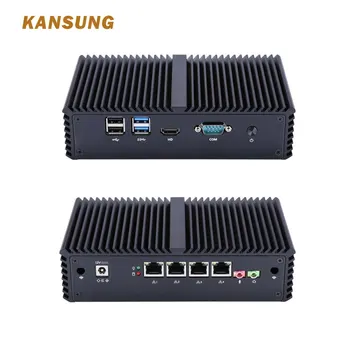 KANSUNG Core i5 4200U Haswell Podporu Windows 10, Mini PC, 4 Lan AES-NI Fanless Desktop Nuc Firewall Počítač Linux Ubuntu Nettop