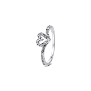 2021 Zimní Princezna Crystal Clear CZ Těle Estetické Přátele Doprava Zdarma Koruny Tvar 925 Mincovní Stříbro Prsteny pro Ženy