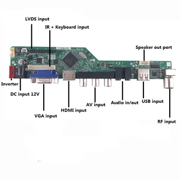 Kit pro LTM230HT05 DIY CVBS LED 30pin LVDS USB LCD TV AV Panel monitor VGA, HDMI, 1920X1080 desce Řadiče 23