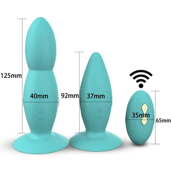 Anální Butt Plug Vibrátor Vagina Stimulace s Dálkovým ovládáním 7 Vibrační Masér pro Dospělé Sexuální Hračky pro Ženy, Muže, Páry, Masáže