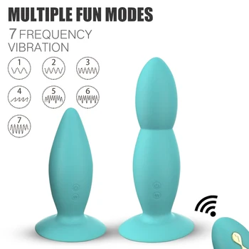 Anální Butt Plug Vibrátor Vagina Stimulace s Dálkovým ovládáním 7 Vibrační Masér pro Dospělé Sexuální Hračky pro Ženy, Muže, Páry, Masáže
