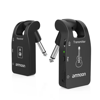 Ammoon 2.4 G Bezdrátová Kytara Přijímač Systému Dobíjecí 6 Kanálů Audio Vysílač, Přijímač pro Elektrickou Kytaru, Bass