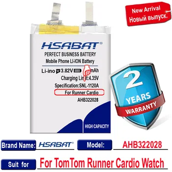 HSABAT Top Značky 400mAh AHB322028 Baterie pro TomTom Runner Cardio Hodinky