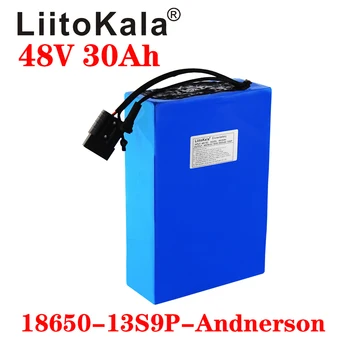 LiitoKala 48V 30ah 18650 13S9P Elektrické Kolo Baterie 48V 30AH 1000W Lithium Baterie Vestavěný 20A BMS Elektrická Kola Motor
