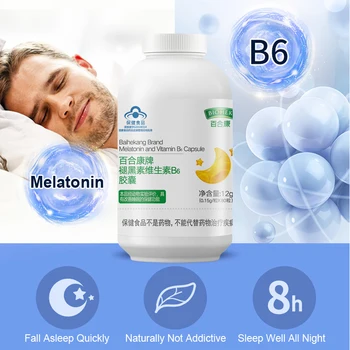 Melatonin Doplňky pro Spánek Přírodní Prášky na Spaní Melatonin Pomoc Spánku Melatonin Kapsle