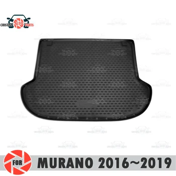 Kufr mat pro Nissan Murano 2016~2019 podlahy zavazadlového prostoru koberce protiskluzové polyuretanové nečistoty ochranu interiéru kufru auto styling