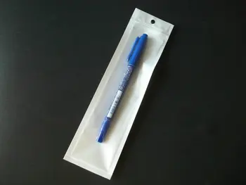5.5 × 20.5cm Bílá/Clear Self Těsnění na Zip Maloobchodní Plastového Obalu, poly bag, Kabelové elektronické příslušenství stylus pen balíček bag