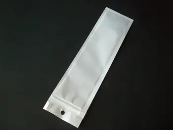 5.5 × 20.5cm Bílá/Clear Self Těsnění na Zip Maloobchodní Plastového Obalu, poly bag, Kabelové elektronické příslušenství stylus pen balíček bag