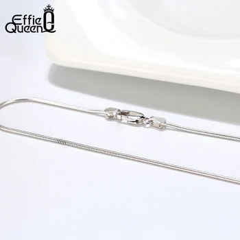 Effie Královna 925 Sterling Silver Řetěz 40cm-60cm Délka Módní Stříbrný Náhrdelník Řetězce Muži Ženy Šperky Velkoobchod DSC09