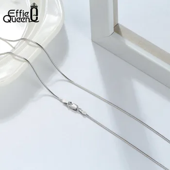 Effie Královna 925 Sterling Silver Řetěz 40cm-60cm Délka Módní Stříbrný Náhrdelník Řetězce Muži Ženy Šperky Velkoobchod DSC09