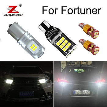 4ks Bílé bez Chyb LED Reverzní backup ocas parkovací světla na straně Vnější baňky sada pro Toyota Fortuner MK1 MK2(roky 2005-2019)