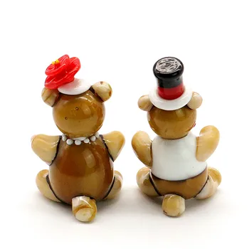Mini Murano Sklo Medvěd Figurky Řemesla Ozdoby Japonský Styl Kreslených Zvířat, Roztomilé Živé Dárky Pro Děti Pokoj Dekor Kolekce