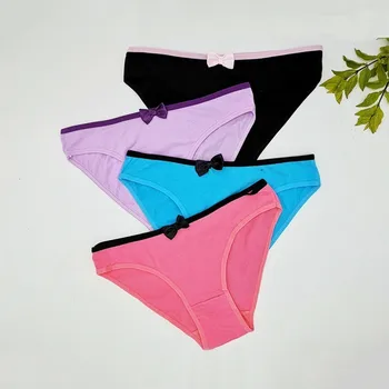 OURBLOG 4 Ks Spoustu Set Sexy Krajkové Kalhotky Bezešvé Ženy Bavlněné spodní Prádlo Pro Dámy Bikiny Nízká pasu Průhledné spodní Prádlo Kalhotky