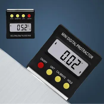 1ks Černé Mini Digitální Elektronický Úhloměr Inclinometer Úhel Měřidlo 360 Úhel Náklonu Level Box Vertikální Magnetické Měřicí Nástroje