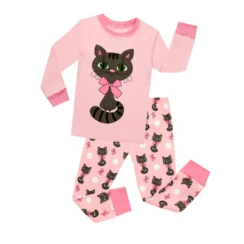 Holky Kočičí Panenka Pyžamo Sady dětské Oblečení Děti oblečení na Spaní Princezna noční Prádlo Pro 18inch Panenku Baby Pyžamo Pro 2-8 roků