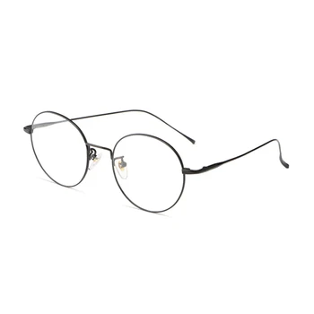 Retro Kovový Rám Brýle Vysoce Kvalitní Slitiny Kolo Jasné Objektiv Brýle Optické Muži Ženy Falešné Brýle Brýle Rámy + Dárky