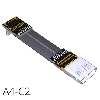 4Kx2K@60 hz 2,0 V 90 Úhlu Mini-HDMI Samec na HDMI samice delší Kabel Prodlužovací 3D 20Pin plné Konektoru EMI Stíněný A4C2