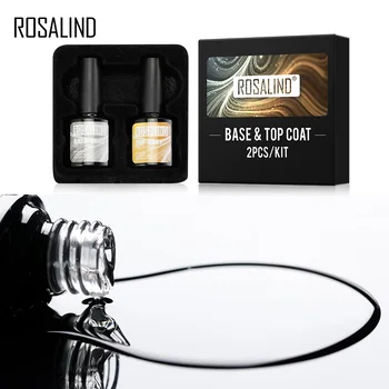 ROSALIND 10 ml, Base A Top Coat Kit Gel Pro Světlé Manikúra Gel lak na Nehty Namočte Off TOP ZÁKLADNÍ Nátěr Pro Nail Art Design