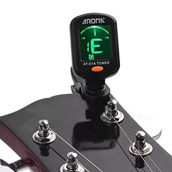 AROMA AT-01A 4 Pack Guitar Tuner LCD Displej pro Ukulele Kytaru, Basovou Mandolínu, Housle, Banjo