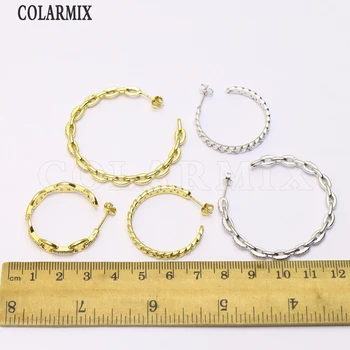 4 Páry náušnice Kulaté Velký kruh náušnice šperky náušnice elegantní šperky módní šperky pro ženy 51059