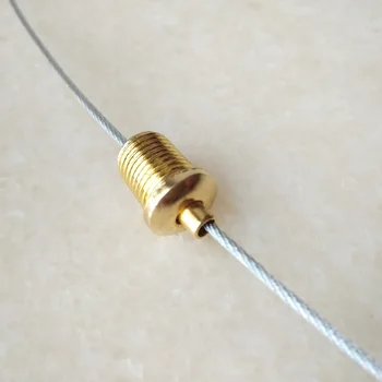 10pcs/lot 1.0-2.0 mm lana z ocelových drátů fixátor oceli Kabelové Grip Wire Clip Cord Grip drátěný zámek pro kancelářské osvětlení závěsná lampa použití