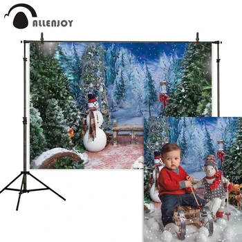 Allenjoy sněhulák photophone zimní ozdoby na vánoční stromky nový rok rodina malba, pozadí, pozadí, photocall fotografie