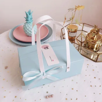 Festival Pink/blue moon cake dárek box balení Sušenky Čokoládové ruční cukroví, krabice, Nový rok 2021 cajas de krabičce новый год
