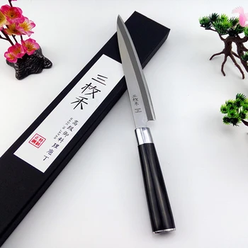 Doprava Zdarma YILang Kuchyně Sashimi Losos Sushi Nůž Z Nerezové Oceli Syrové Rybí Filé Nůž Sashayed Vaření Sekáček Nože
