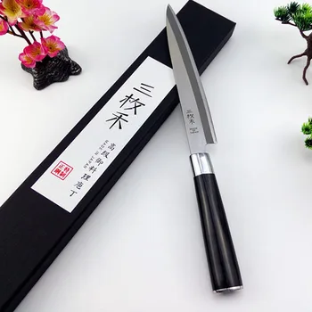 Doprava Zdarma YILang Kuchyně Sashimi Losos Sushi Nůž Z Nerezové Oceli Syrové Rybí Filé Nůž Sashayed Vaření Sekáček Nože