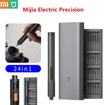 Hot Xiaomi Mijia Elektrické Přesné Šroubovák Kit 2 Řadicí Točivého Momentu 400 Šroub 1 Typ-C Dobíjecí Magnetický Hliníkové Pouzdro