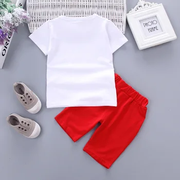 2020 Baby Letní Oblečení Karikatura Značky Krátký Rukáv T-košile + Šortky 2KS Kojenecké Oblečení, Dětské Bebes Jogging Obleky Teplákové soupravy