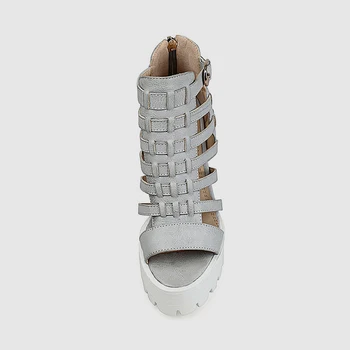 KarinLuna hot prodej Hot Prodej Ženy Široké Platformy Gladiator Sandály Plus Velikosti 33-43 Vysoké Robustní Podpatky Dámské Boty Ženy
