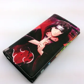 Barevné dlouhé styl PU peněženka tisknout w/ Anime, NARUTO, uchiha itachi a Madara