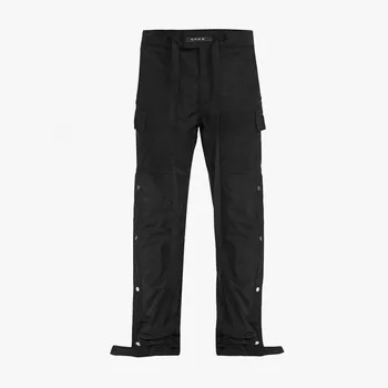 19SS Nejnovější TOP High Street japonsko Hip-hop mlha styl Muži Stranu Snap Zip Cargo Kalhoty pro Volný čas Kalhoty 1:1 Pásek Streetwear