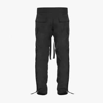 19SS Nejnovější TOP High Street japonsko Hip-hop mlha styl Muži Stranu Snap Zip Cargo Kalhoty pro Volný čas Kalhoty 1:1 Pásek Streetwear